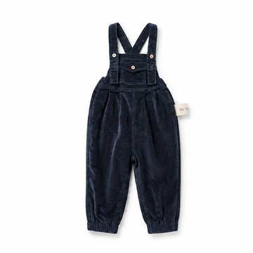 Birnham On The Sea Front Pocket Overalls — Navy Corduroy (1212B)