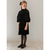 Petite Amalie Black Velvet Cut Out Dress