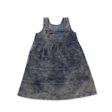 Birnham On The Sea Corduroy Jumper with Buckle Tab — Navy Wash (1216)