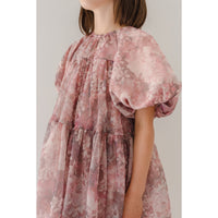 Petite Amalie Hydrangea Printed Tulle Dress