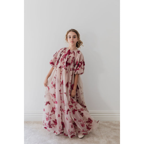 Gold Label By Petite Amalie Mauve/Burgundy Butterfly GOWN