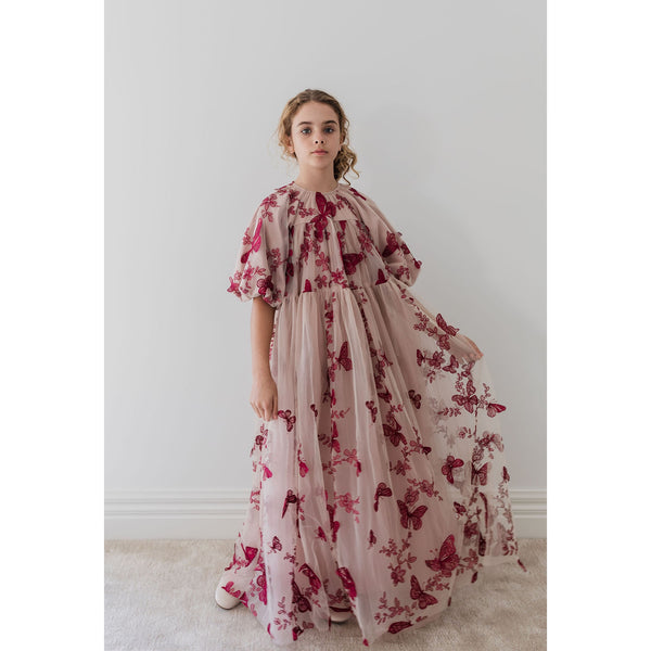 Gold Label By Petite Amalie Mauve/Burgundy Butterfly GOWN