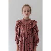 Steph Berry / Black Flocked Heart Cord Dress (1299D)