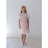 Petite Amalie Elbow Slv Delicate Bouquet Tulle Dress (1376 ELBOW)