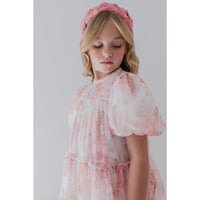 Petite Amalie Elbow Slv Delicate Bouquet Tulle Dress (1376 ELBOW)