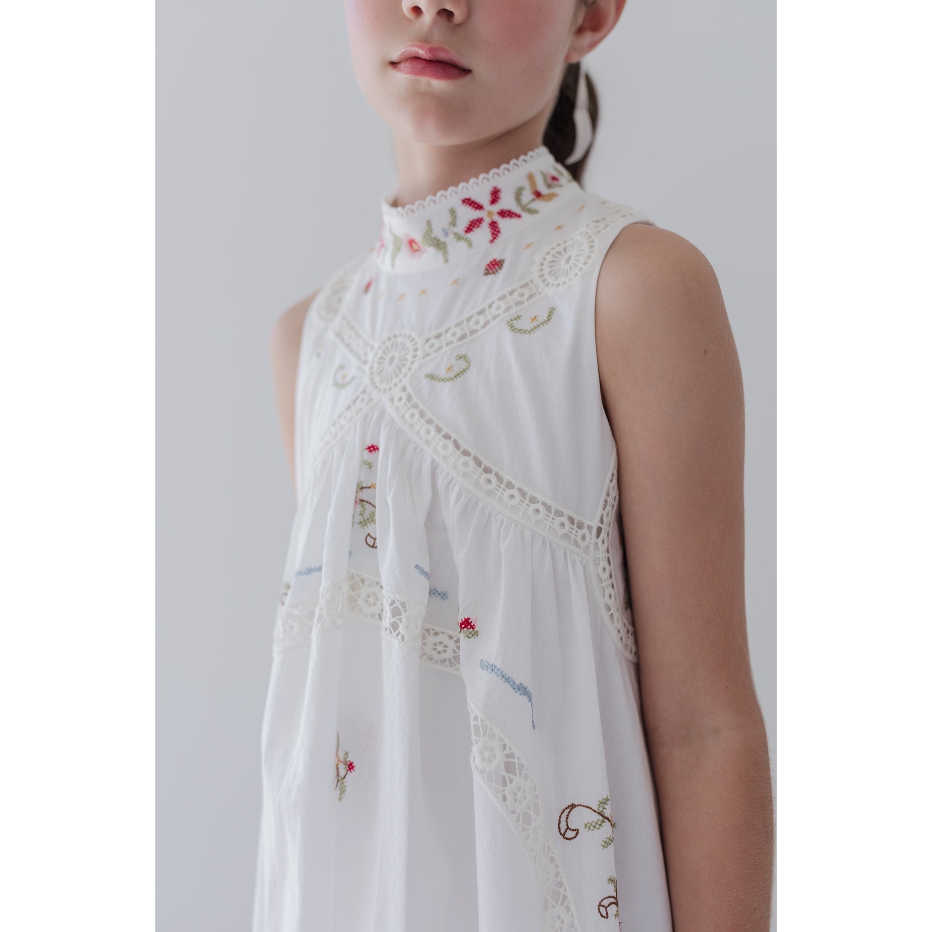 sleeveless t shirt dress Petite Amalie Cross Stitch Sleeveless Dress