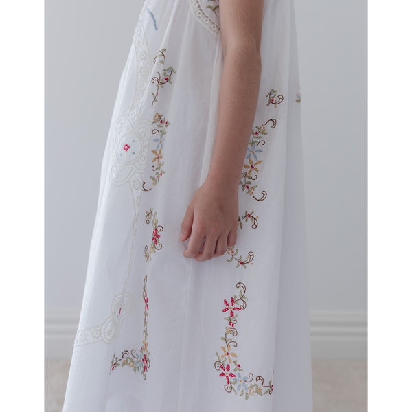 Petite Amalie Cross Stitch Sleeveless Dress