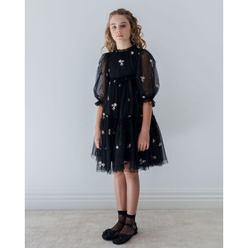 Petite Amalie Rosebud Embroidered Dress (1391)