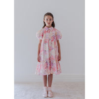 Petite Amalie Elbow Slv Dahlia Print Shirt Dress (1392 ELBOW)
