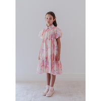 Petite Amalie Elbow Slv Dahlia Print Shirt Dress (1392 ELBOW)