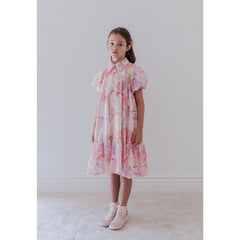 Petite Amalie S/S Dahlia Print Shirt Dress (1392)