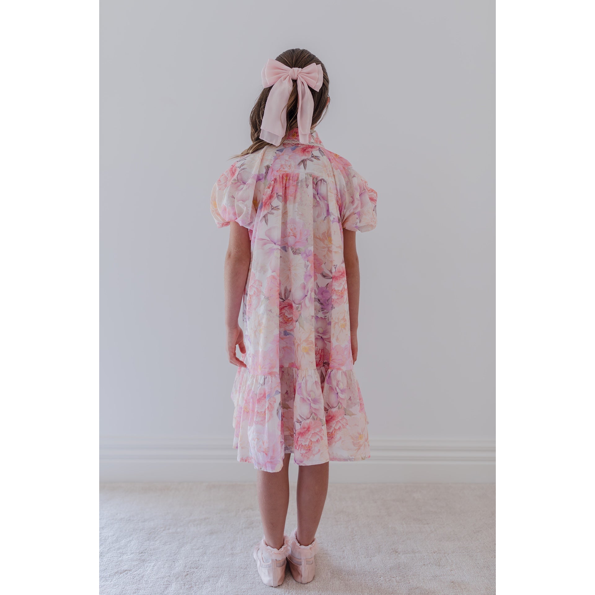 Petite Amalie Elbow Slv Dahlia Print Shirt Dress (1392 ELBOW) Petite Amalie Elbow Slv Dahlia Print Shirt Dress (1392 ELBOW)