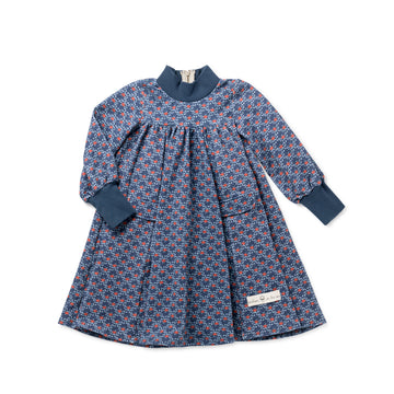 Birnham On The Sea Swing Dress With Back Zipper — Apple Print (1402)