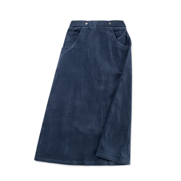 Birnham On The Sea Teen Midi Tab Skirt — Navy Corduroy (1412)