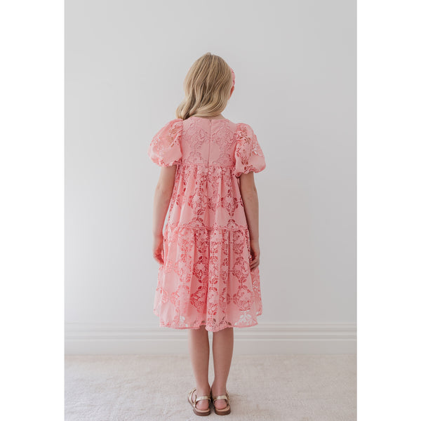Petite Amalie Elbow Slv Blossom Cut Out Dress (1426 ELBOW)