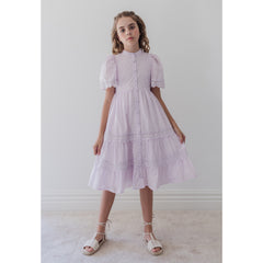 Petite Amalie Lilac Lace Shirt Dress (1428)
