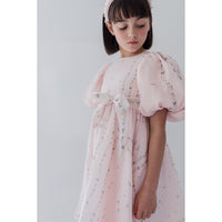 Petite Amalie Delicate Border Print Silk Linen Dress