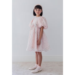 Petite Amalie Delicate Border Print Silk Linen Dress