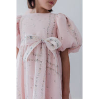 Petite Amalie Delicate Border Print Silk Linen Dress