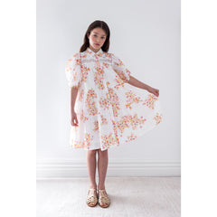 petite amalie cord embroidered smock dress Petite Amalie Black Embroidered Organza Babydoll Dress main image 1