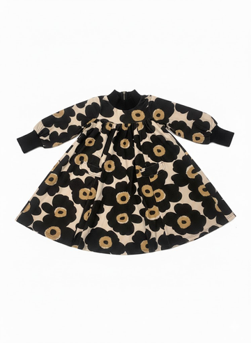 Birnham On The Sea Swing Dress with Back Zipper — Poppy Print (1502)