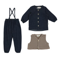 Bondoux Striped Knit Denim 3 Pcs Set BOY