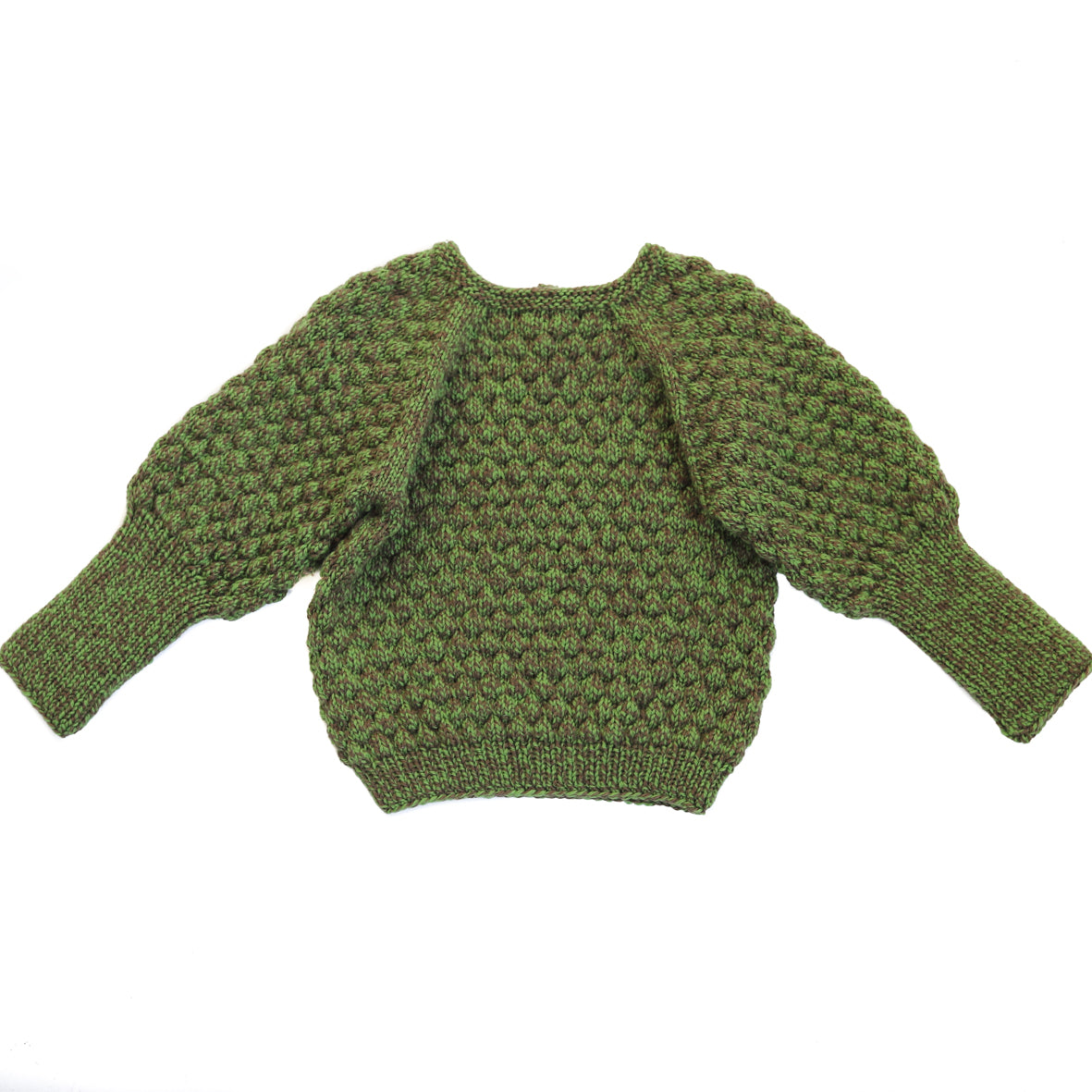 Kalinka Knits Greeny Olive Elissa Sweater | Buttons Bebe