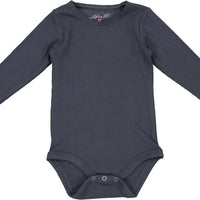 Harti Shells Navy Onesie Ribbed Long Sleeves