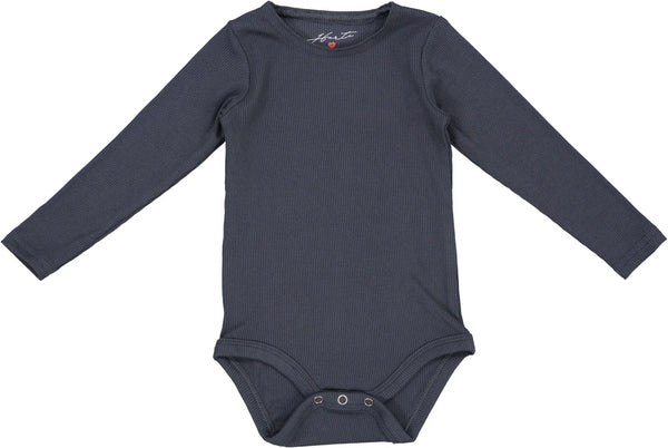 Harti Shells Navy Onesie Ribbed Long Sleeves