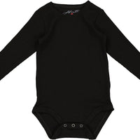 Harti Shells Black Onesie Ribbed Long Sleeves