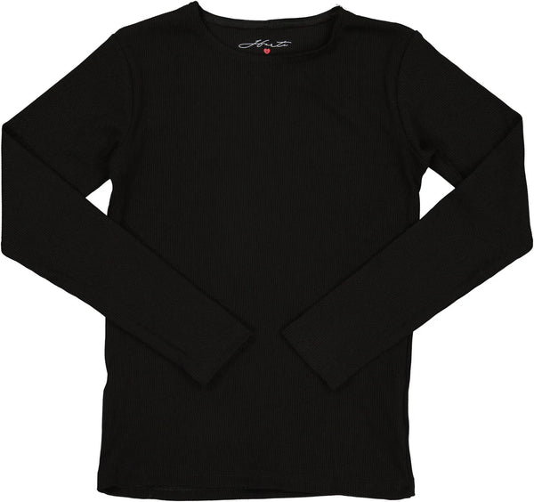 Harti Shells Black Ribbed Long Sleeves