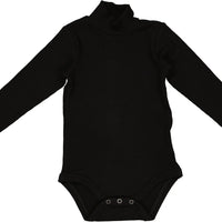 Harti Shells Black Onesie Mock Neck Long Sleeves Ribbed