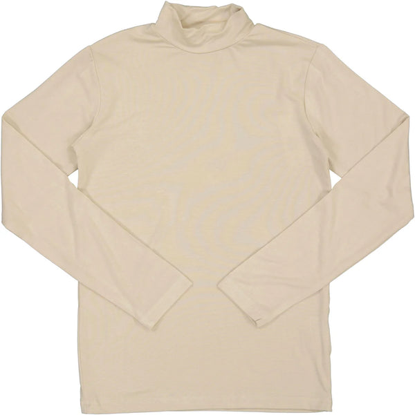 Harti Shells Off White Mock Neck Long Sleeves Model