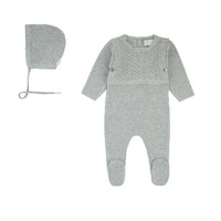 Rompp Vest Knit Footie-Grey