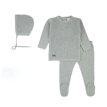 Rompp Vest Knit 2 Piece-Grey