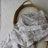 Little Threads The Label Delicate Neutral Branches Muslin Blanket