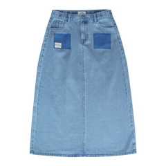 Heven Child Denim Pocket Maxi Skirt (H55) - Dnm Denim