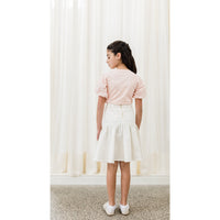 Pink Label By Petite Amalie White Denim Button Skirt
