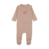 Mema Knits Horse Rocker Footie - Pale Pink