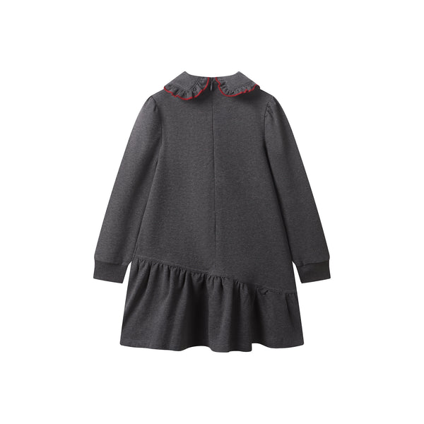 Limonana Grey/Burgundy Whimsy Dress- Runs Big Size Down