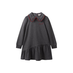 Limonana Grey/Burgundy Whimsy Dress- Runs Big Size Down