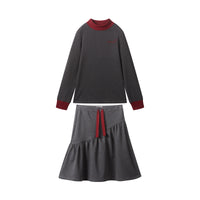 Limonana Grey/Burgundy Whimsy Girls Set