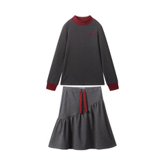 Limonana Grey/Burgundy Whimsy Girls Set