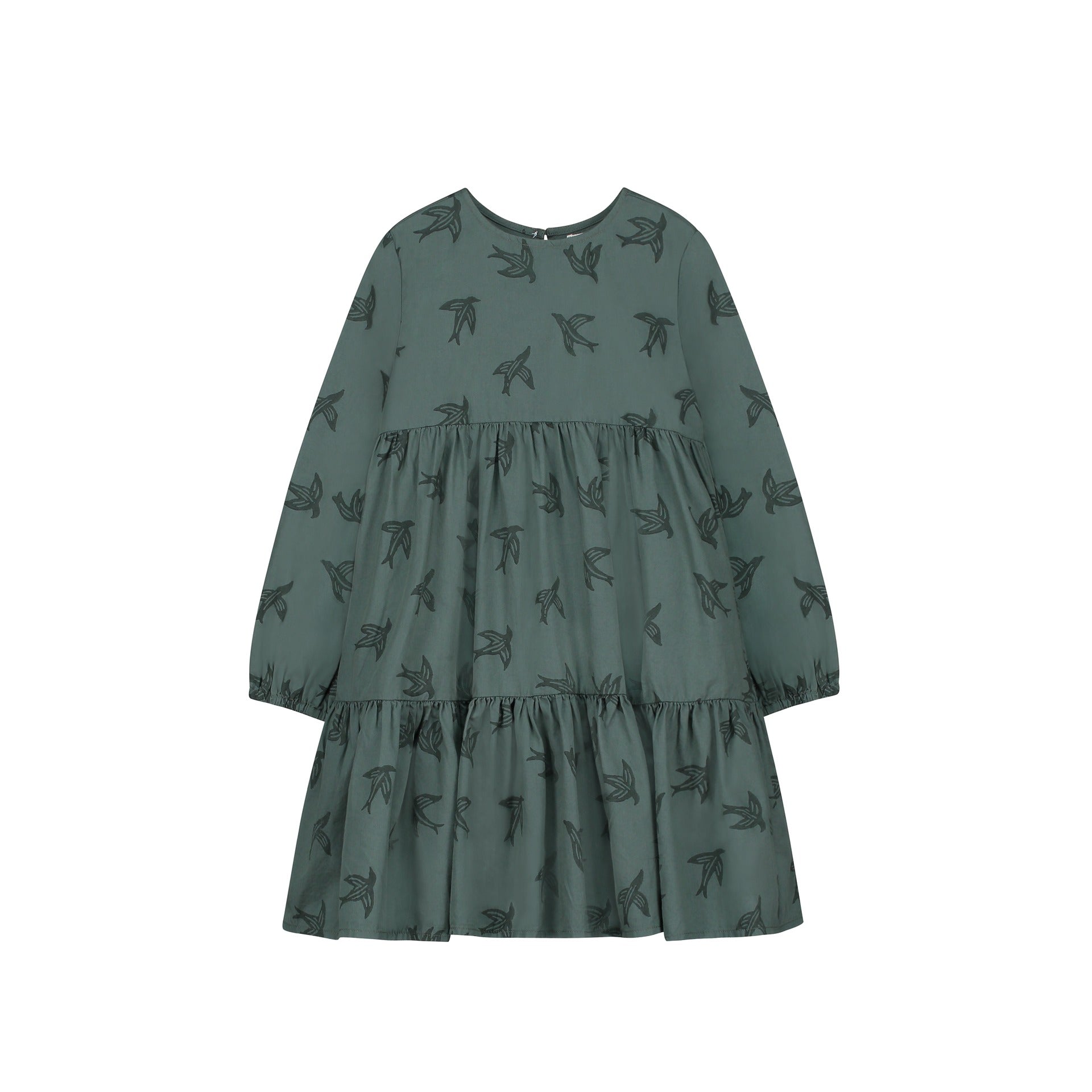Holi & Love Green Bird Dress Kaya | Buttons Bebe Holi & Love Green Bird Dress Kaya | Buttons Bebe