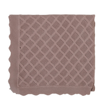 Rompp Mauve Diamond Knit Blanket