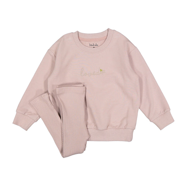 Ladida Layette Mauve Loved Sweatshirt Set