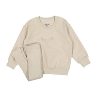 Ladida Layette Taupe Loved Sweatshirt Set