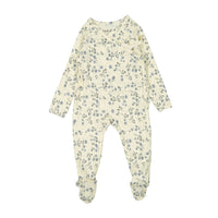 Ladida Layette Blue Floralese Footie