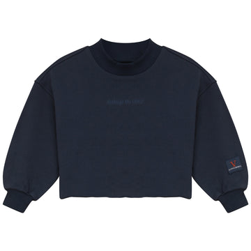 Calla Lili, Navy, Girl Sweatshirt