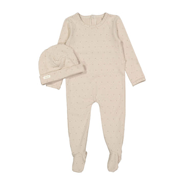 Ladida Layette Sand Star Print Romper And Hat